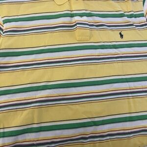 Polo by Ralph Lauren Yellow and Green Striped Polo Shirt